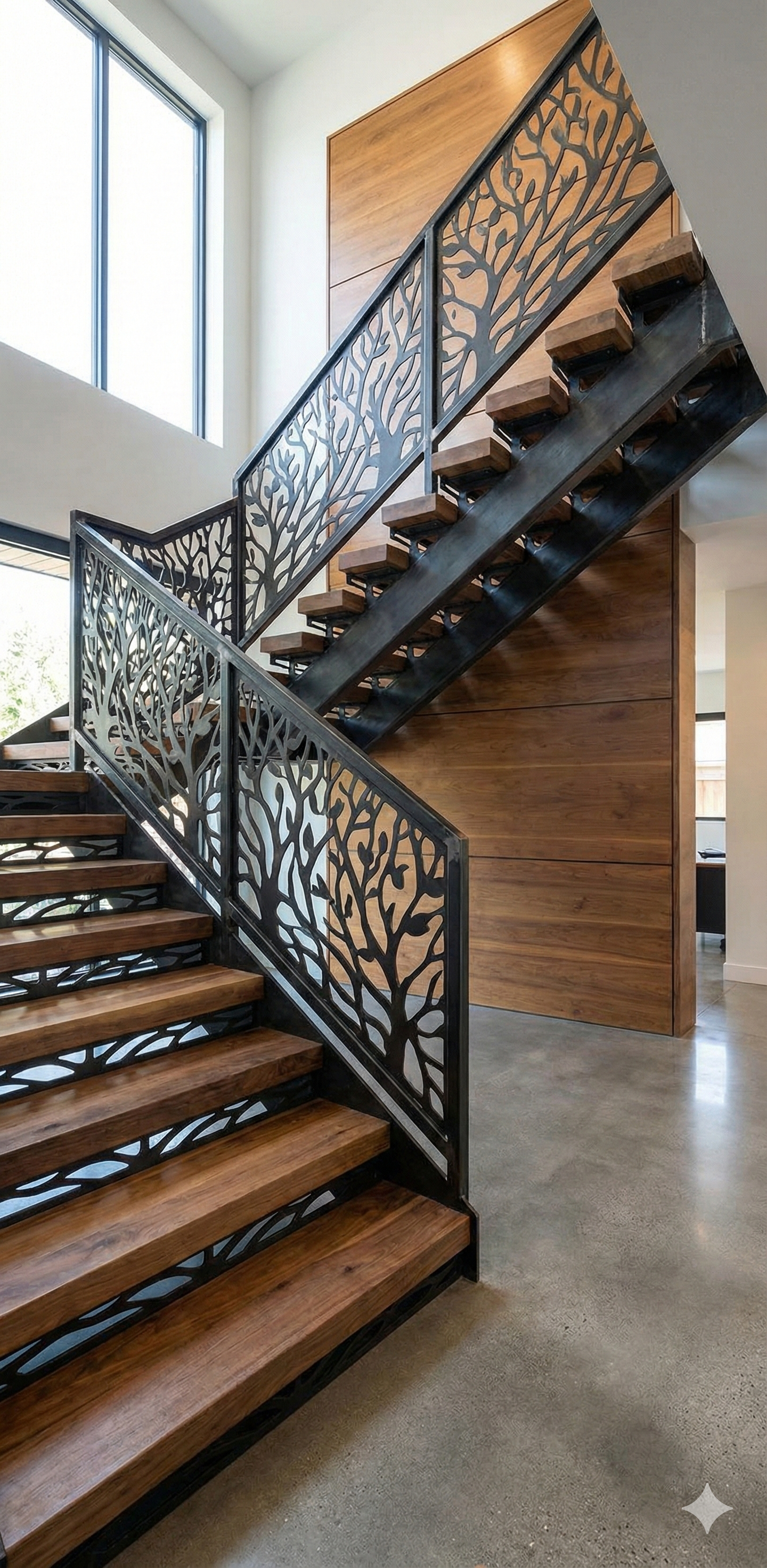 Escalera con diseño de interiores - Steel Laser Pro Design Bogotá